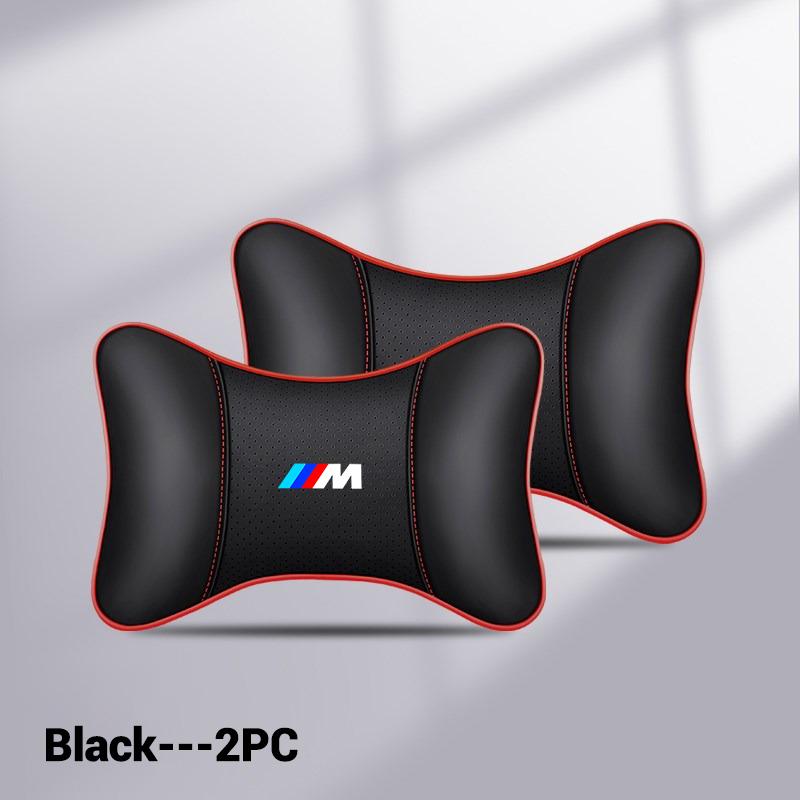 SQLI6 2pcs Car Interior Seat Headrest Pillow Neck Support Pads Stickers for BMW M Performance E30 E34 E36 F21 F30 F35 M3 M5 X1 X3