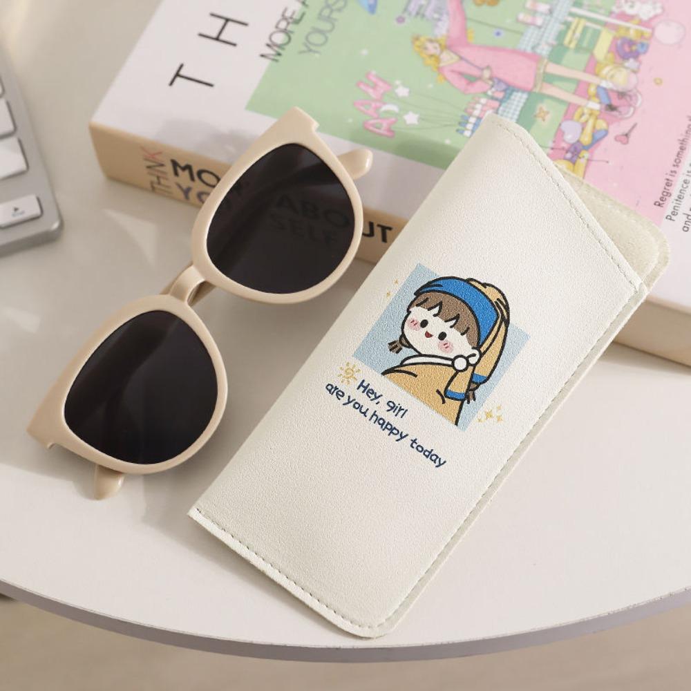 

Мультяшный чехол для очков для чтения Мягкий защитный чехол для очков Портативная сумка для очков Солнцезащитные очки Little Girl Pearl