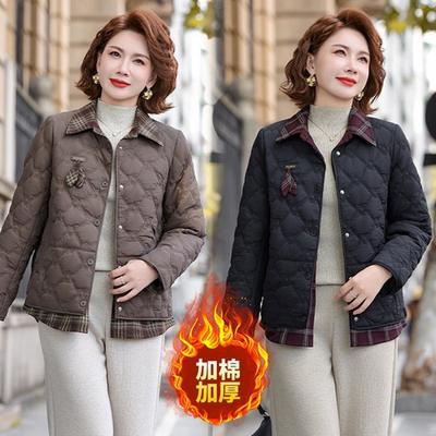 Winter Clothing Loose Cotton Short Jacket Clothing Thin Versatile Age-reducing Top Cotton Clothing Light Small Cotton-padded Jacket