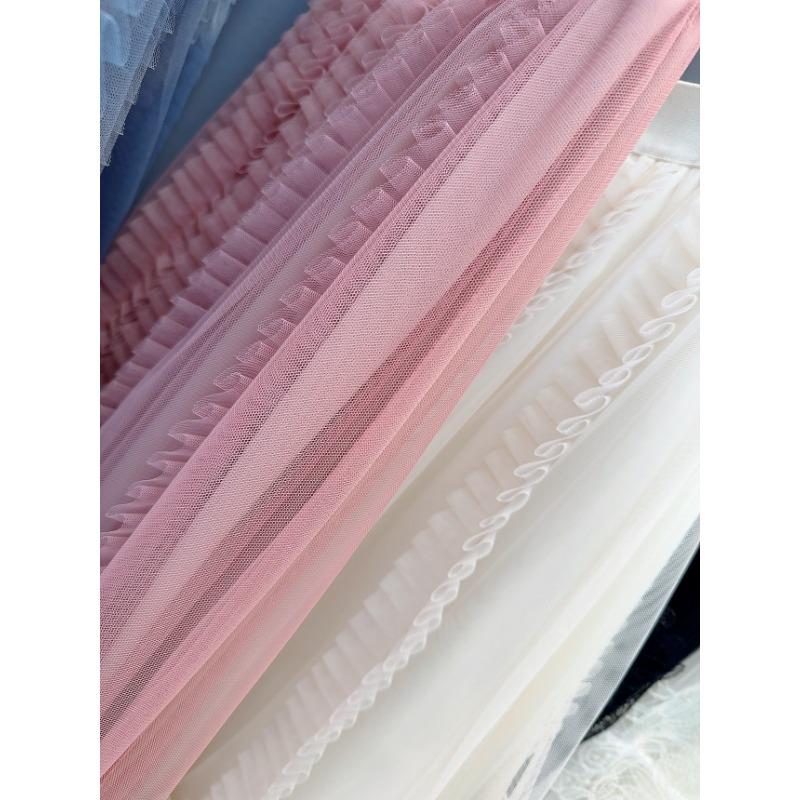 Frühlings- und Herbst-Damenröcke, Feenrock, großer Schwung, sanftes Netzgarn, langer Rock