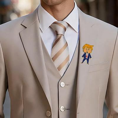 Spilla Presidente Cartone Animato Metallo Figura Divertente Spilla Spilla Smalto Pin da Bavero Accessorio per Uomini Donne Cappotto Cappello Borsa Giacca Zaino
