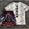 Top de Vară Boxer MMA Cușcă Octogonală Dustin Poirier Tricou Set de Pantaloni Scurți Bărbați Set Sport Antrenament Alergare Uscare Rapidă Set de Luptă