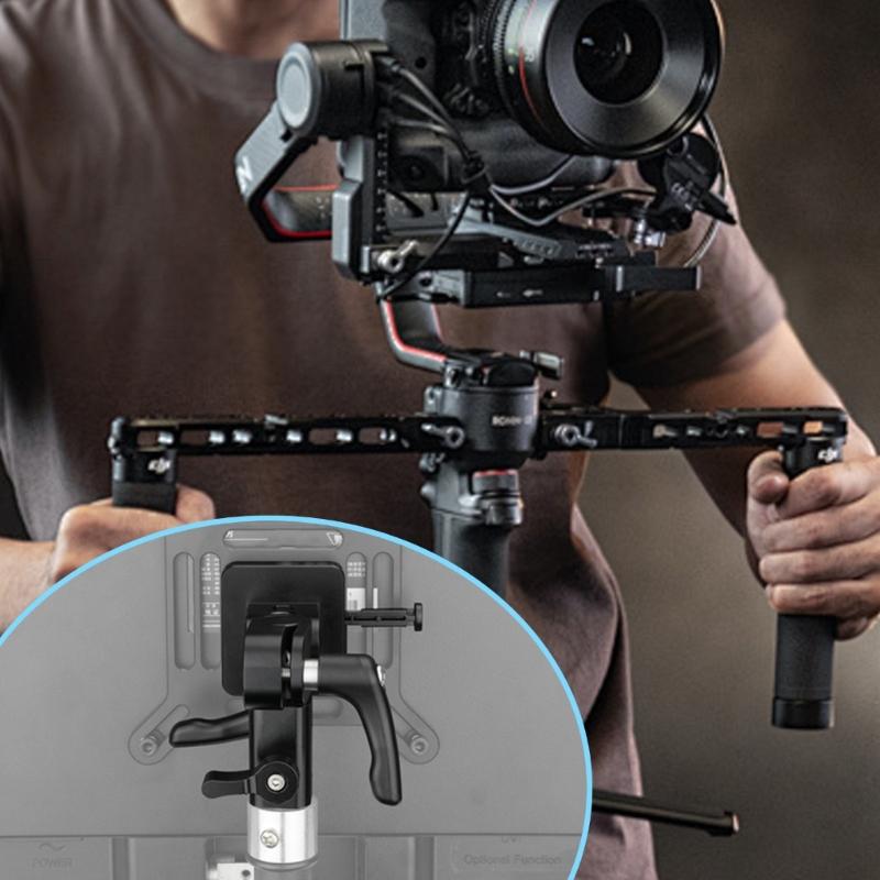 Aluminum Alloy V Mount Battery Adapter 180°Rotatable Designing for C Clamp Conversion for Light Stands and Tripods