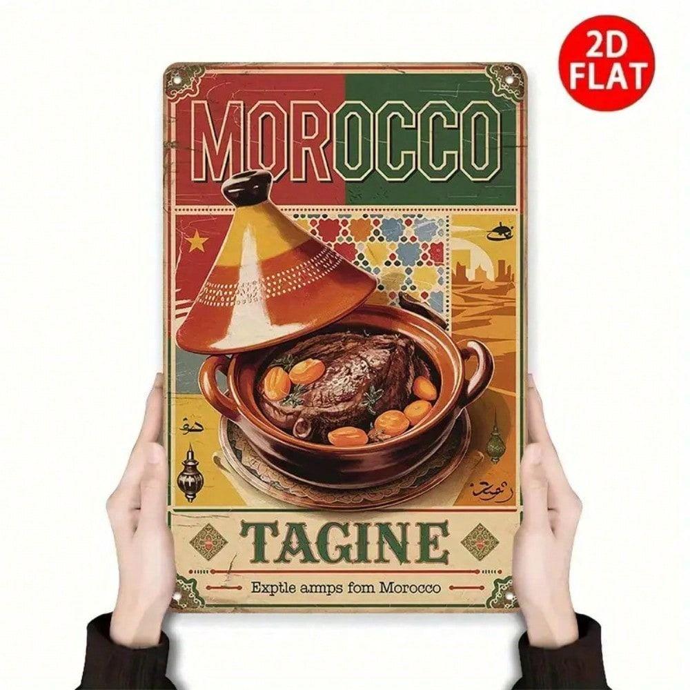 Retro Metal Tin Sign Cow Sunflowers Farmhouse Kitchen Wall Decor 20x30cm