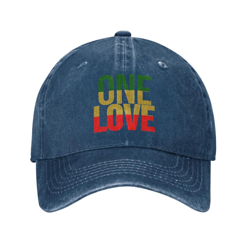 Harajuku Vintage Style Arts Bob Marley One Love Denim Fabric Cap Casual Baseball Caps Adjustable Hat Summer Unisex Baseball Hats