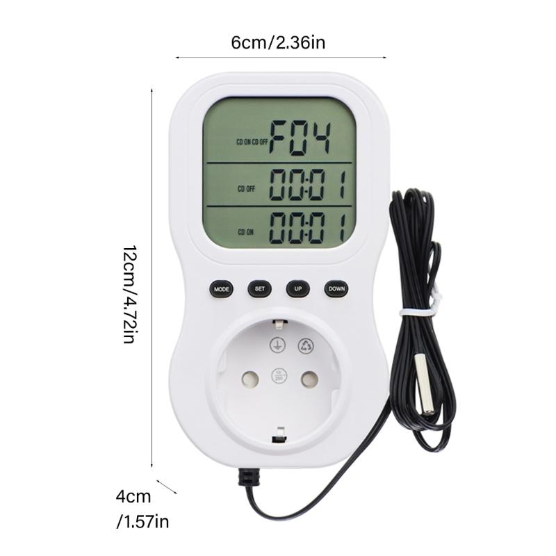 LCD Screen Socket Thermostat Digital Temperature Controller Socket Outlet Timer Switches Heating Cooling Thermostat Socket