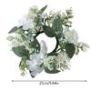 M-Modern-Wedding Candlestick Wreath Artificial Flower Plants Candle Aromatherapy Ring Holder Table Centerpiece Decor