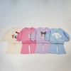Girls' Cotton Cartoon Wide-Leg Pants & Long-Sleeve Top Set - Autumn Clothing
