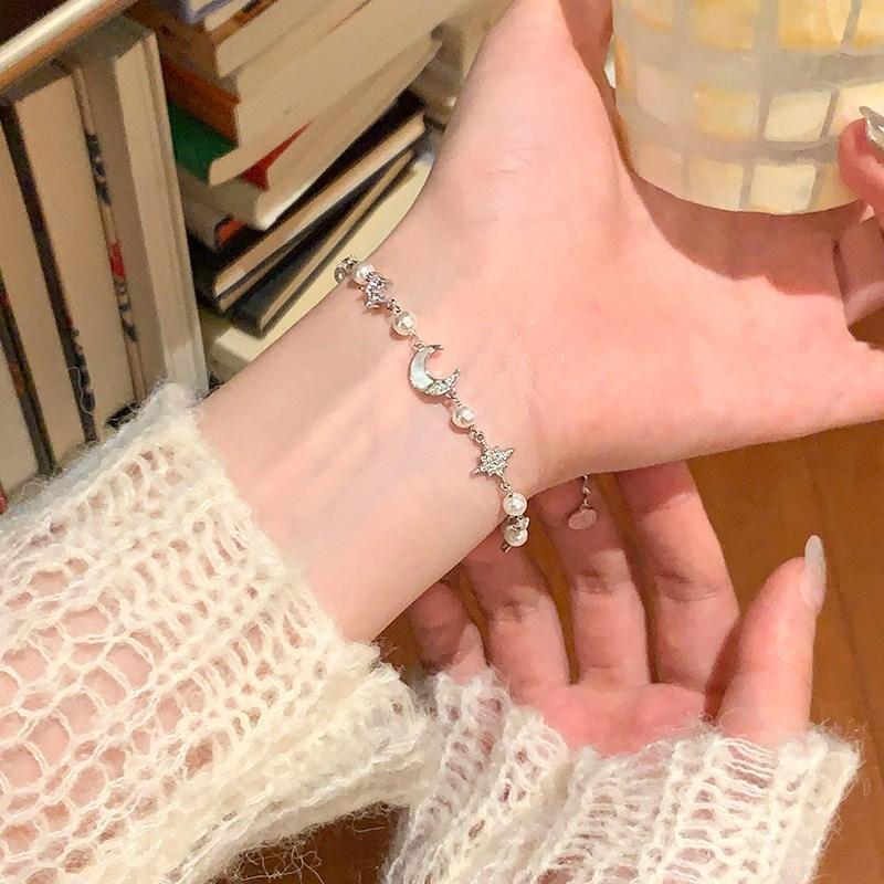 Zircon star moon bracelet Internet celebrities ins cold wind bracelet personality niche fashion versatile jewelry women
