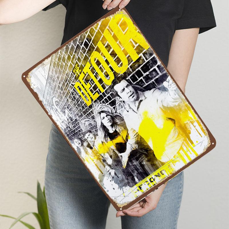 

The Detour 1 Sign Classic TV Movie Metal Poster Bathroom Decor Custom Metal Signs for Home Room Wall Art Interior Decoration 20x30cm（7.8x11.8inch）