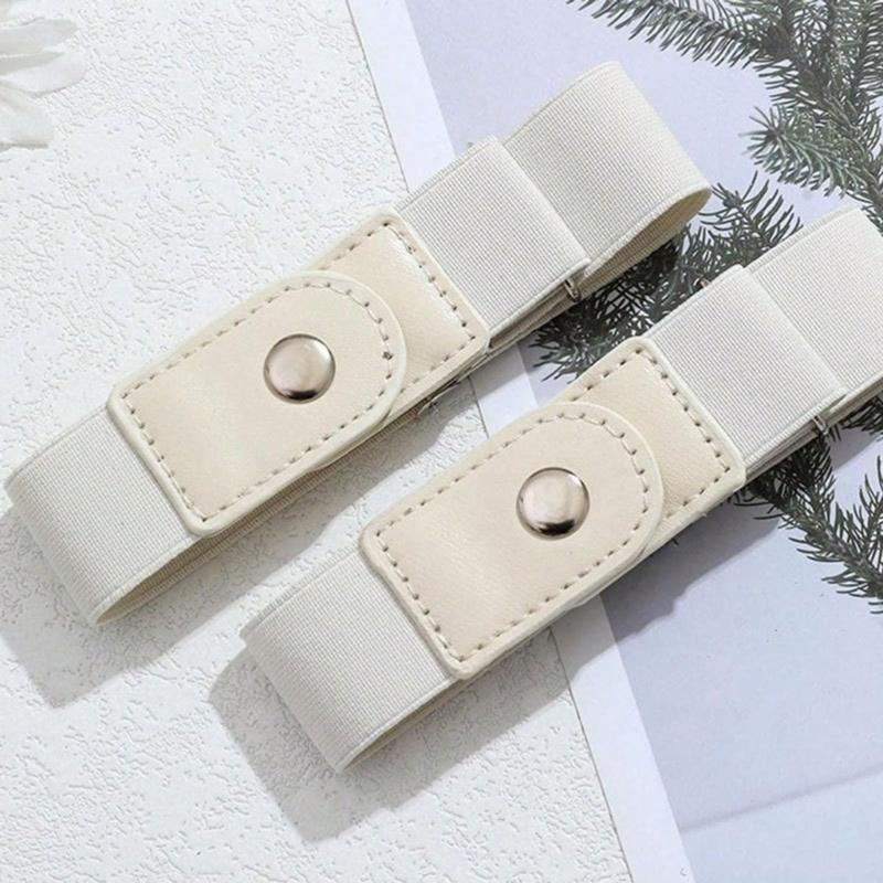 Elastic Belt Jean Button Stretch Adjustable Waist Buckle Quick Button for Pant Belt Tighten Waist Button Belt No Sew