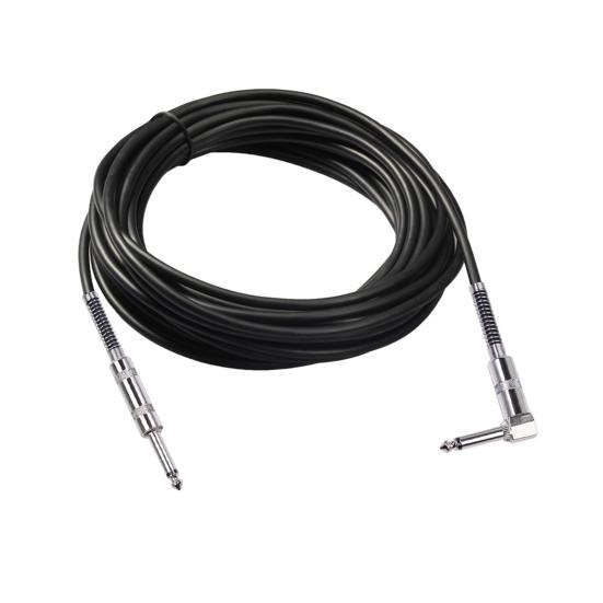 6.35 Electric Guitar Cable Straight To Right Angle Noiseless Audio Cable for Bass Guitar