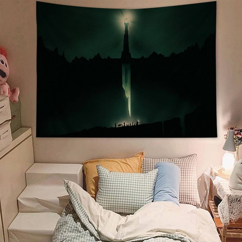 Adventure Film LLords Rings Tapestry Art Printing Japanese Wall Tapestry Anime Wall Hanging Home Decor