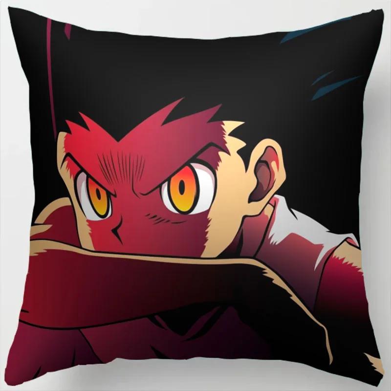 45CM Anime HUNTER Hisoka Kurapika Killua Zoldyck Druck Kissenbezug Wohnzimmer Zuhause Sofa Auto Dekoration Kissenbezug Kissenbezug