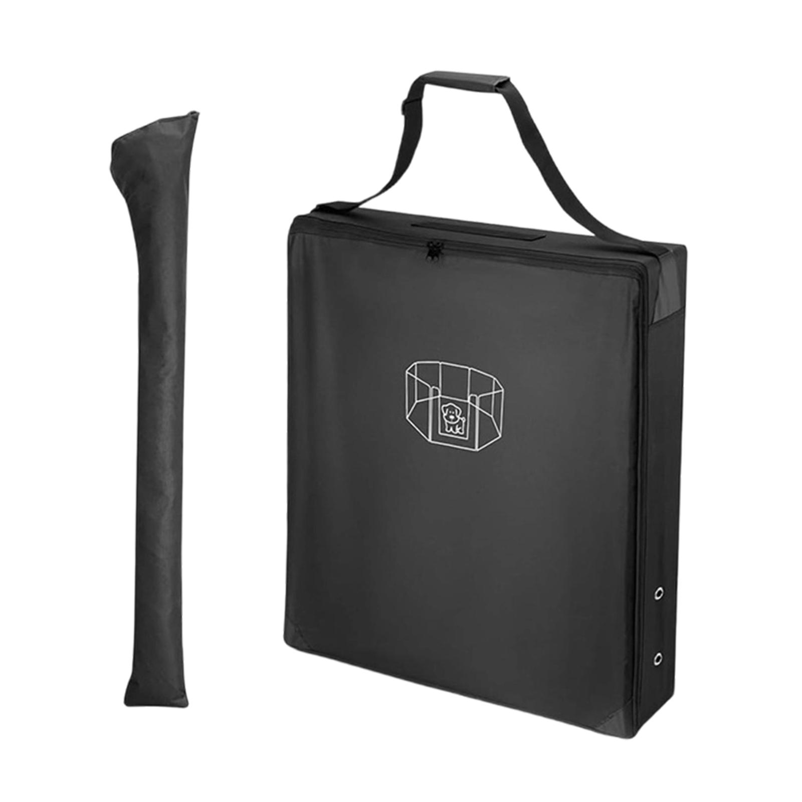 

Складная водонепроницаемая сумка для хранения вольера для собак из Оксфордской ткани, дорожная сумка для переноски на открытом воздухе для забора для домашних животных, собак, кошек 28,35x7,87x32,68 дюйма чёрный