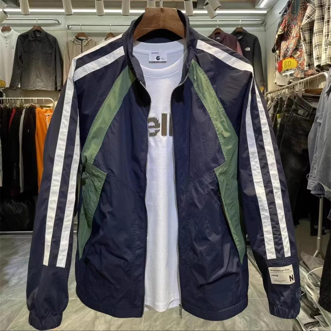 

Autumn casual thin jacket men s stand-up collar jacket 2025 new trendy brand versatile quick-drying sports sunscreen top M 90-55 kg