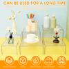 3/6Pcs Acrylic Food Display Riser Box Clear Buffet Riser Food Display Stands Multi-size Jewelry Display Stand for Party Decor