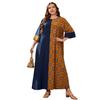 2024 Foreign Trade New Malaysian Turki Robe Fashion Loose Printed Dress