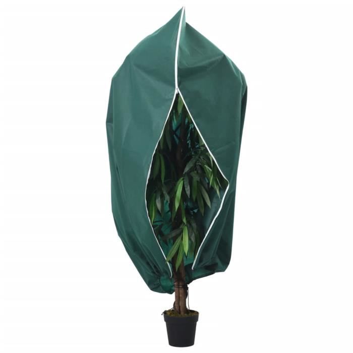 VidaXL Housse de protection pour plantes avec fermeture éclair 70 g-m² 364891