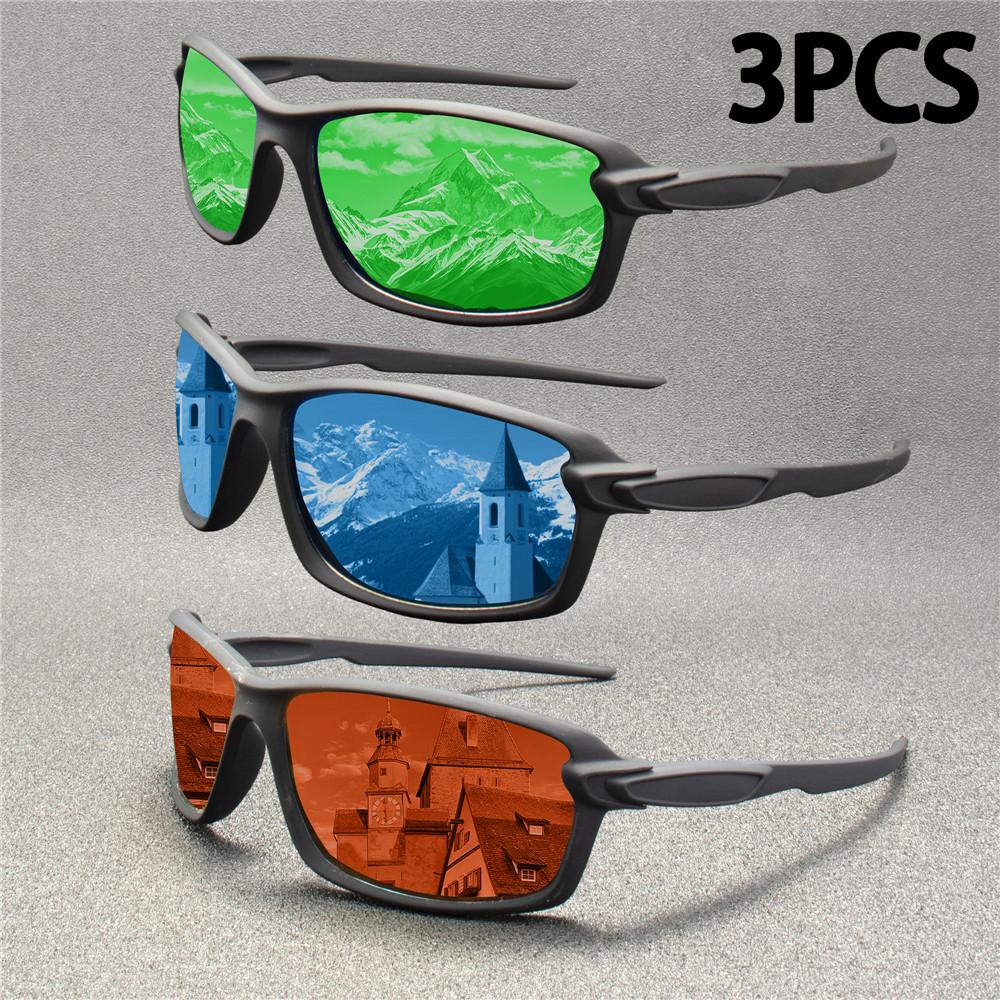 

3 шт. новые мужские поляризованные солнцезащитные очки брендовые дизайнерские квадратные спортивные солнцезащитные очки мужские очки для вождения рыбалки женские очки для путешествий