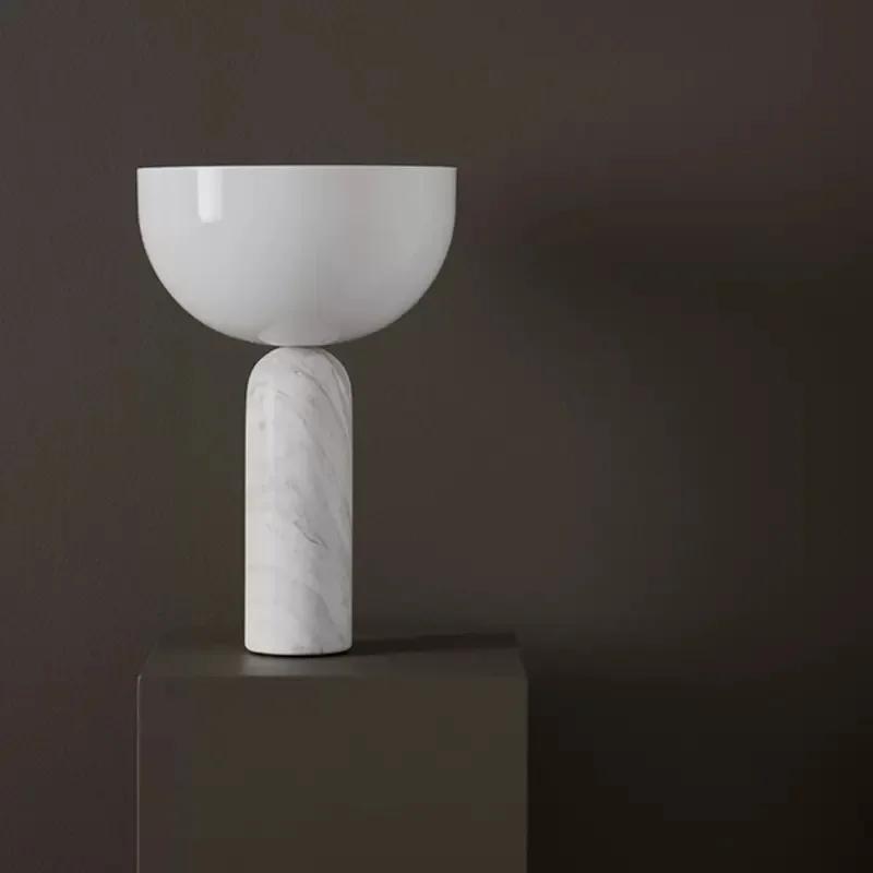 Danish Design Mushroom Table Lamp LED Minimalist Modern Marble Light Fixtures Home Decor Living Room Bedroom Study Bedside Cafe