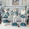 Christmas Retractable Figurines Santa Snowman Elk Ornaments Home Window Decor