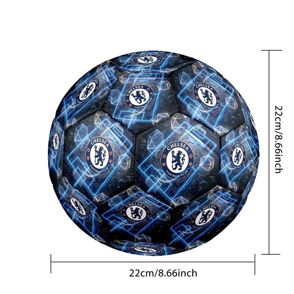 Chelsea FC Thema Fußball Ball Größe 5 Fußball Ball Weiche Haptik Professioneller Trainingsfußball für Outdoor-Sportarten