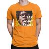 Magliette da uomo Pulp Fiction Say What Again Cotone Puro Abbigliamento Divertente Manica Corta Girocollo T-Shirt Maglietta da Adulto
