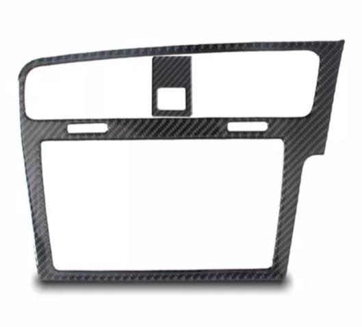 Suitable for Volkswagen Golf 7 carbon fiber navigation panel decorative frame Golf Rline car interior modification