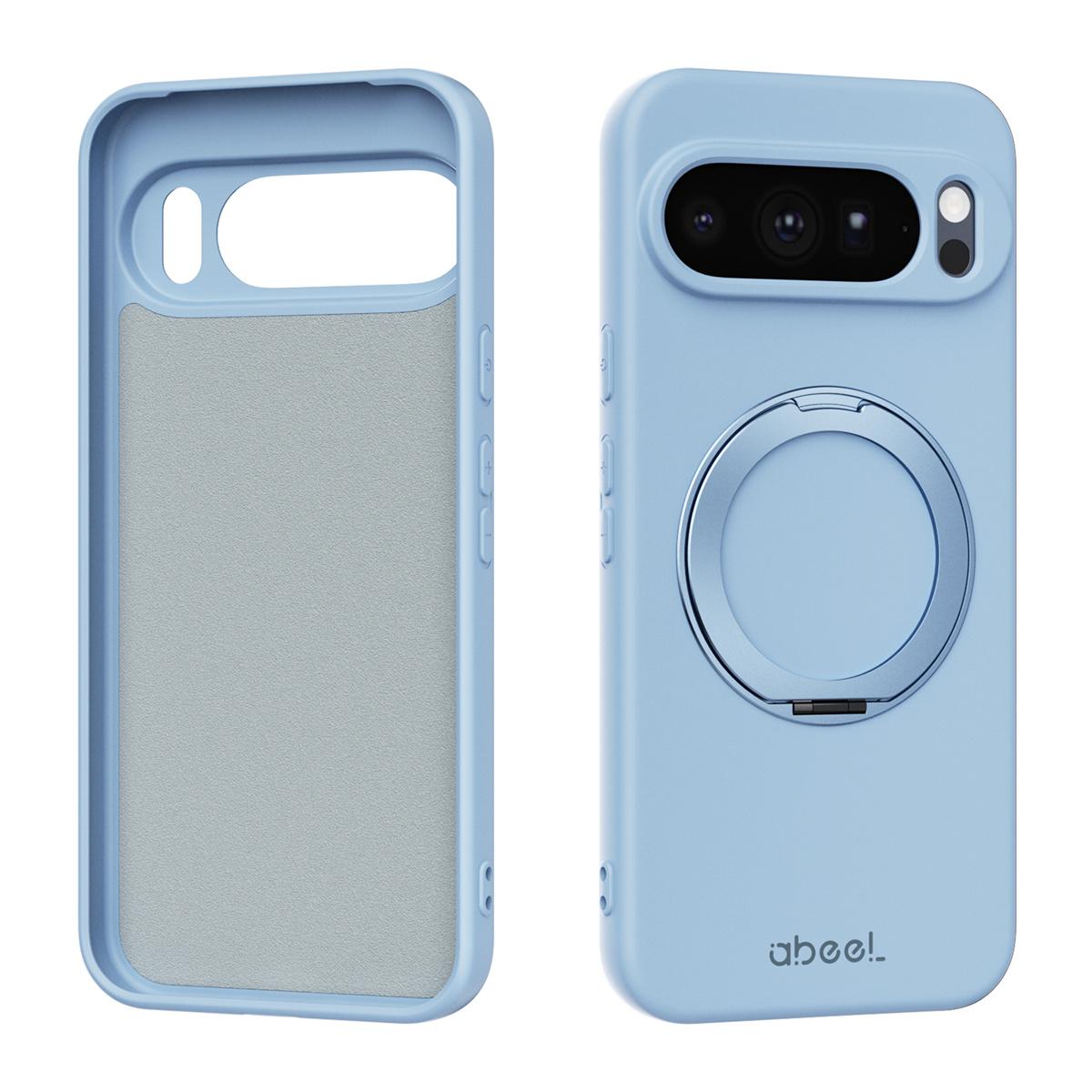 

Liquid Silicone Magnetic Rotating Stand Phone Case for Google Pixel 9 9A 10A 10 9 Pro XL Wireless Charging Soft Shockproof Cover Google Pixel 10 Pro