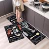 Tableware Pattern Kitchen Runner Rug Non-slip Doormat Kitchen Carpet Floor Mat  Entrance
