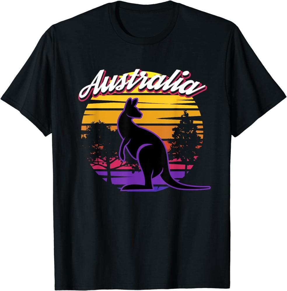 Australia Day Funny Australian Kangaroo Vintage T-Shirt Unisex T-Shirt M
