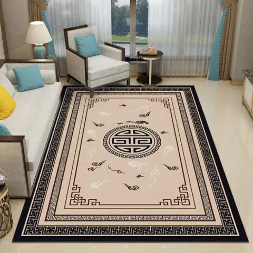 New Chinese Style Rugs Living Room Non-slip Sofa and Coffee Table Mat Easy Clean Decoration Home Carpet for Rooms Customizable