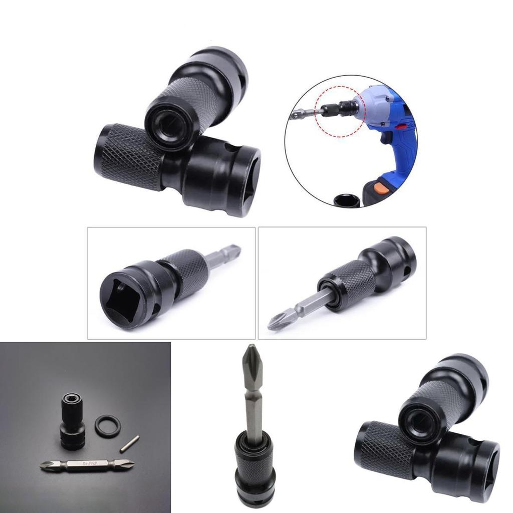 12inch Drive Square To 14 Inch Hex Shank Telescopic Socket Adapter Drill Chuck
