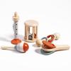 Wooden Orff Cage Bell Baby Clutching Bell Rattle Musical Instrument Infant Early Childhood Education Soothing Bed Bell Wooden Toy