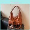 Solid Color Pu Leather Large Capacity Womens Tote Bag With Multiple Pockets For Daily Use