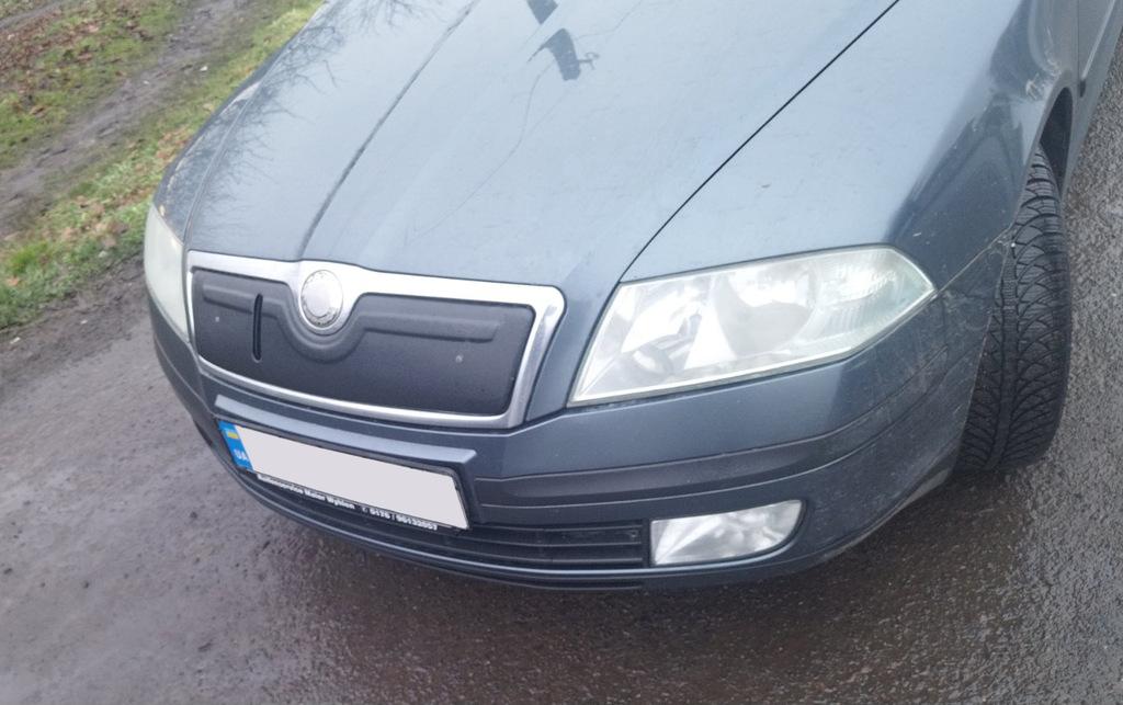 Зимняя накладка на решетку (верхняя) Матовая для Skoda Octavia II A5 2006-2010 гг