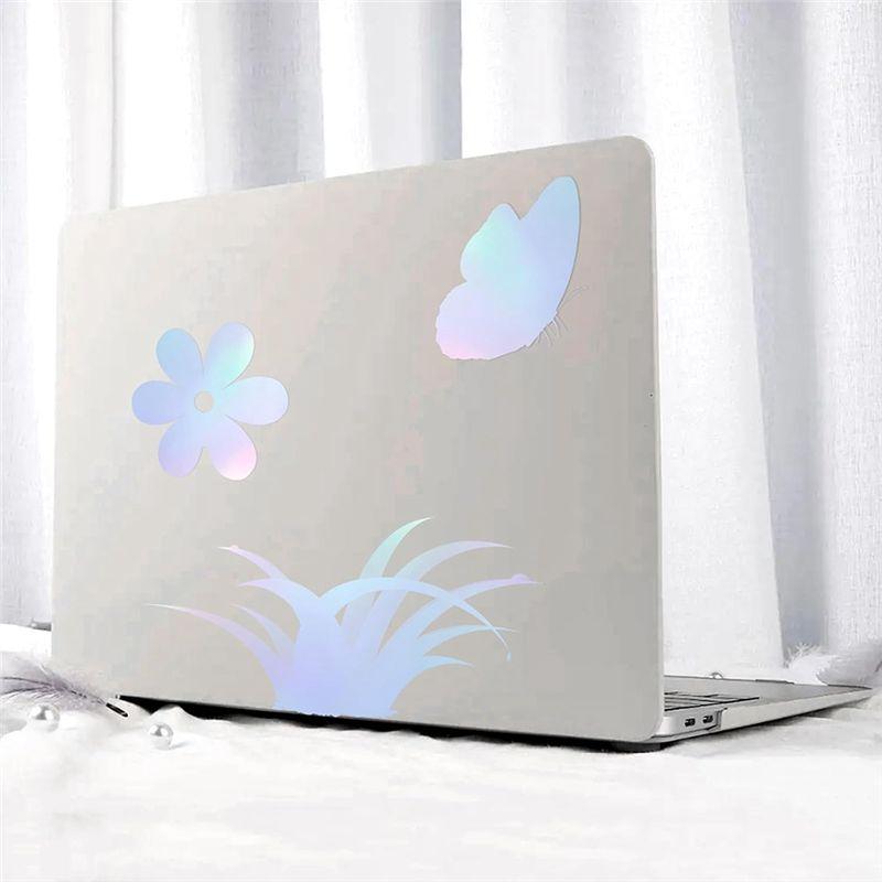 M-Modern-60 Sheets Holographic Laminate Sheets Clear Gitter Holographic Sticker Paper Vinyl Laminate Film 11.7 X 8.3 Inch A4 Siz