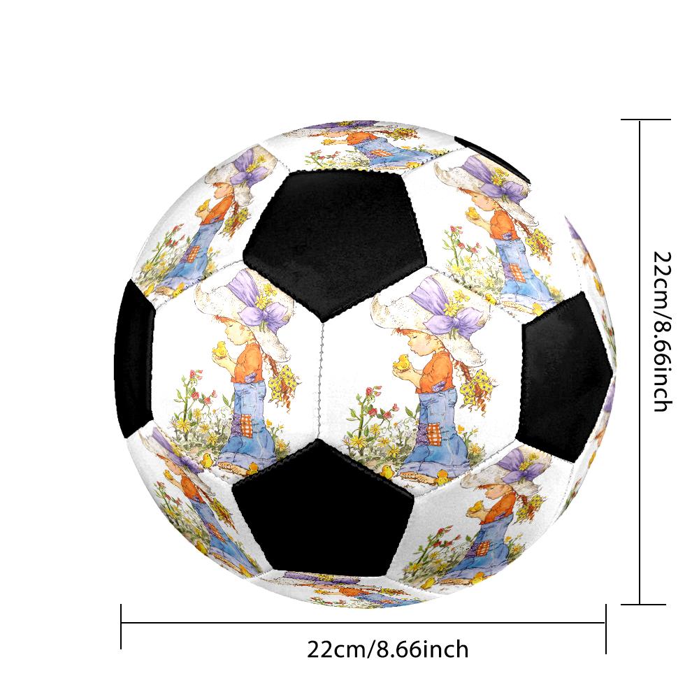 Sarah Kay Indoor Soccer Ball Colorful Machine Stitched PVC Size 5 Team Training Competition Ready Durable High-Bounce Cool Sports Gift
