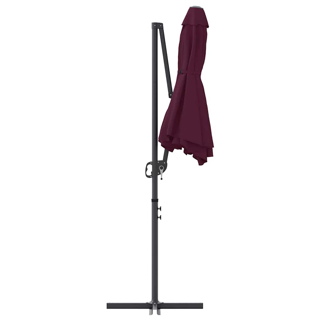 Sun Umbrella Bordeaux Red 372 X 198 X 243 Cm