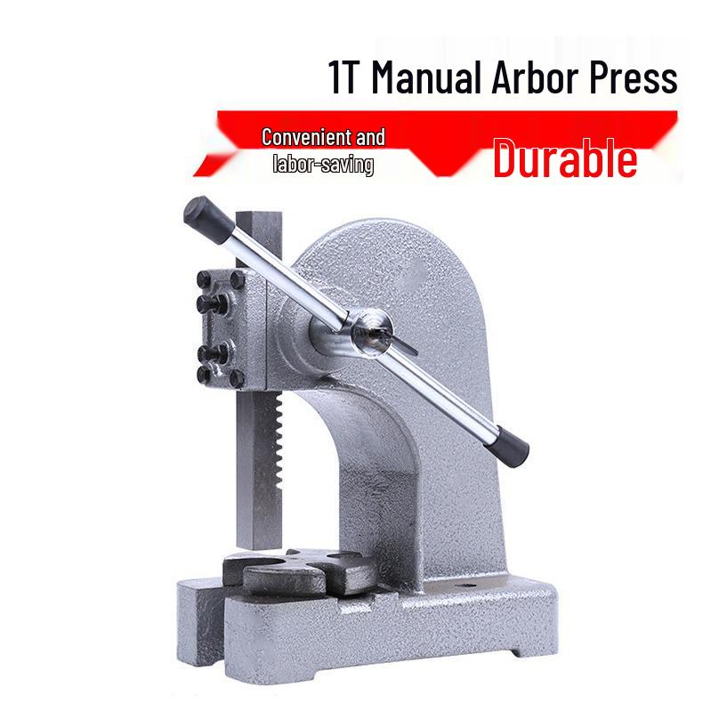 Compact 1t Hand Lever Mini Punch Press - Manual Operation