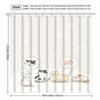 Cozy Cartoon Kitten Shower Curtain - Waterproof Polyester,  Playful Cat Illustrations, All-Season Bathroom Decor