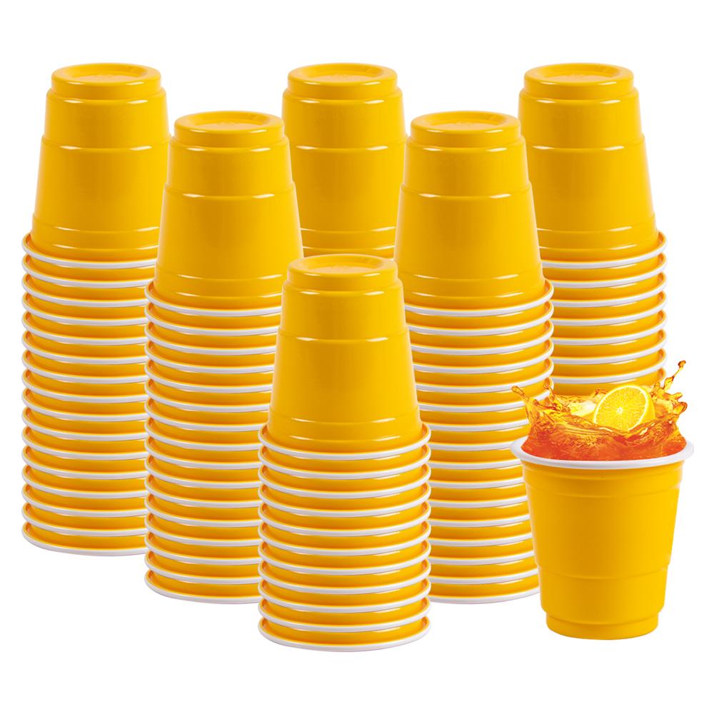 50pcs Disposable Plastic Cups Assorted Color Drinking Cups Wine Cup for Wedding Birthday Events Party Decor Home Bar Supplies