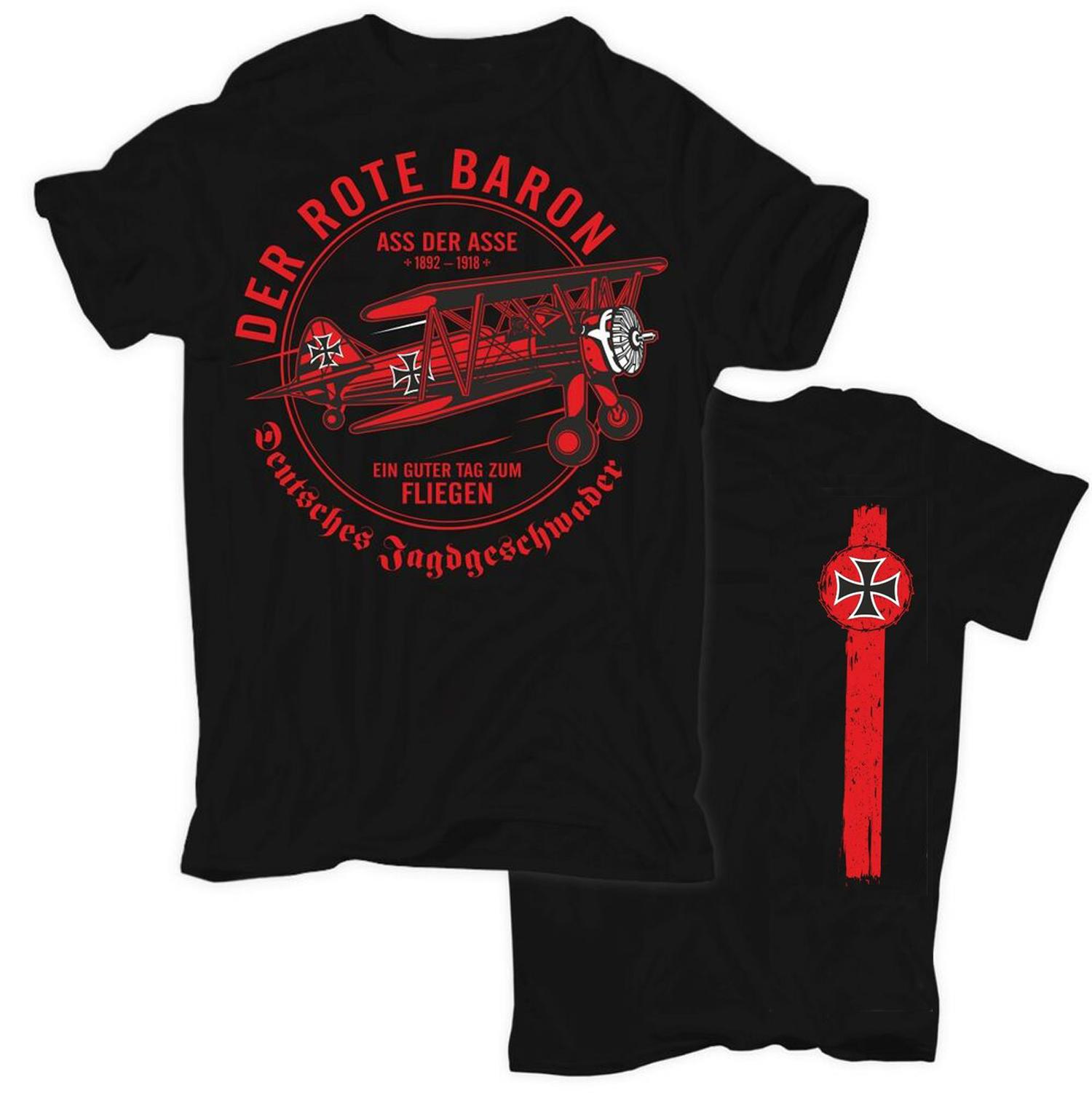 WWI German Air Force The Red Baron TShirt Summer Cotton Short Sleeve ONeck Mens T Shirt New S3XL S