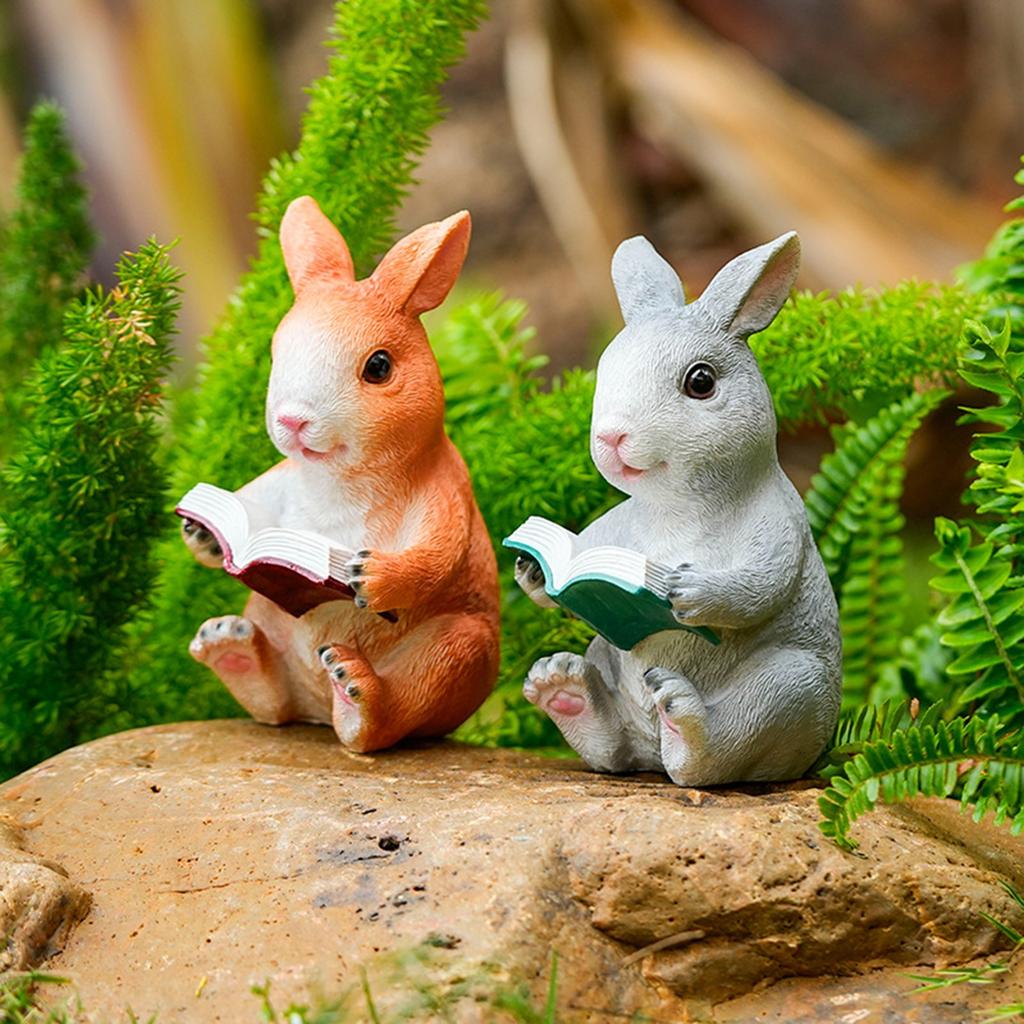 Resin Crafts Cute Cartoon Simulation Garden Courtyard Outdoor Creative Small Animal Micro Landscaping