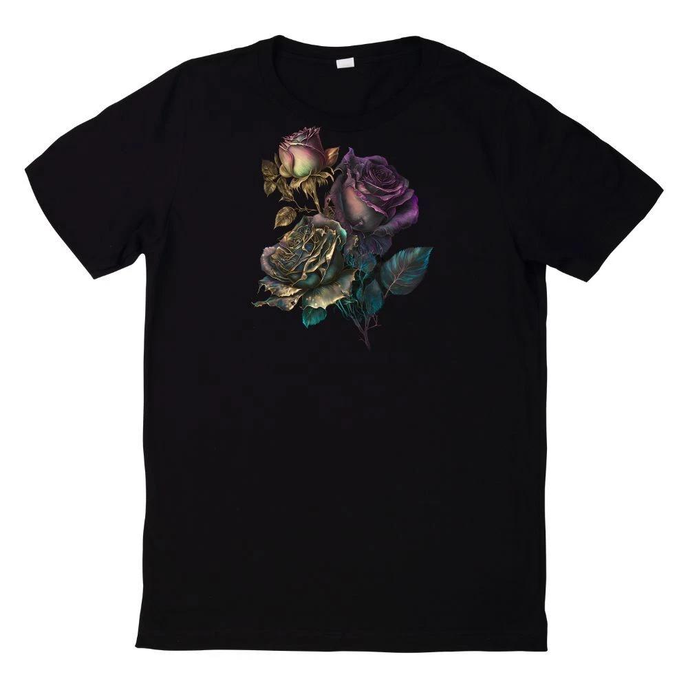 T-Shirt Aquarell Gothic Blume S