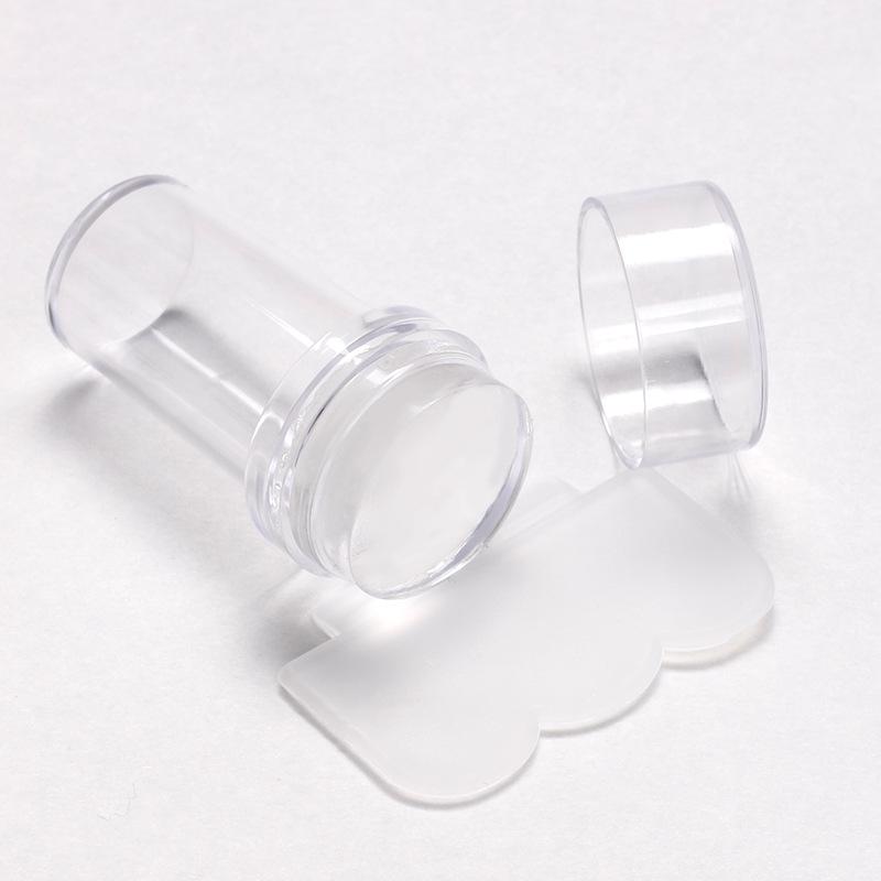 Transparent Silicone Nail Stamp with 2.4cm Print Head for DIY Designs