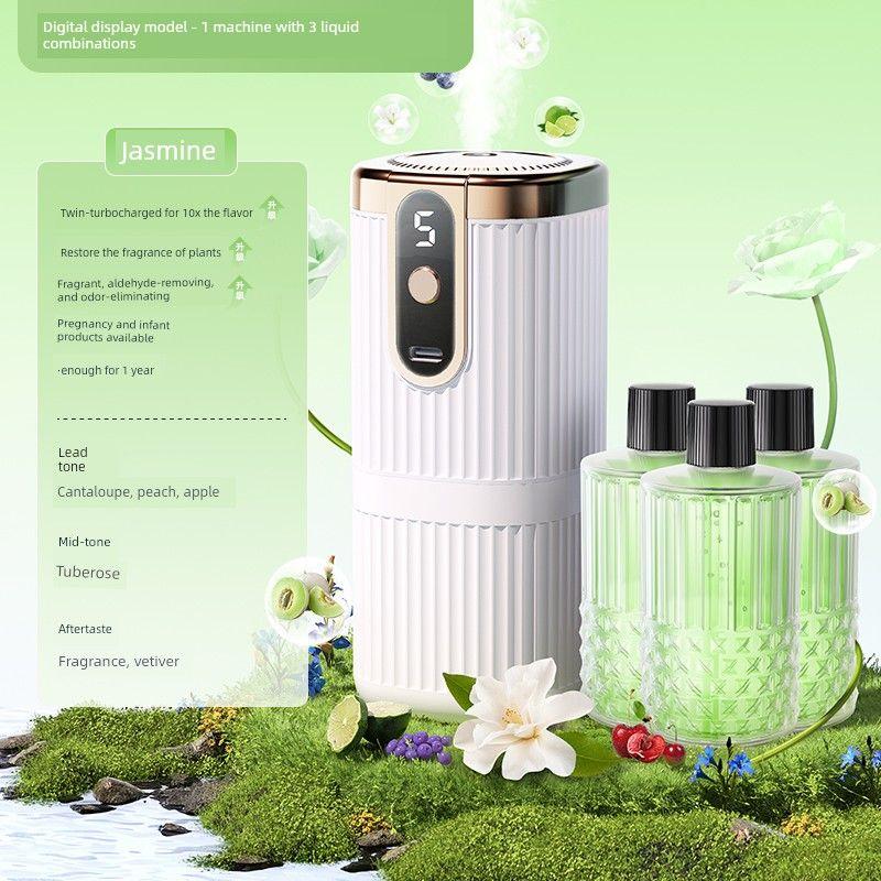 Car-Mounted and Household Digital Display Timer Fragrance Diffuser for Rooms, Bathrooms, and Bedrooms, Essential Oil Perfume Spray Automation