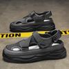 Sports and Leisure Thick Bottom Flat Sandals Men's Sandals Soft and Comfortable Ventilate Wear-resistant Round Toe Summer New
