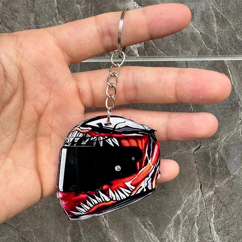 Klíčenka Helma 2D Plochá Módní Stereo Motocyklové Helmy Bezpečnostní Auto Taška Klíčenka na Klíče od Auta Klíčenka Dárek Šperk